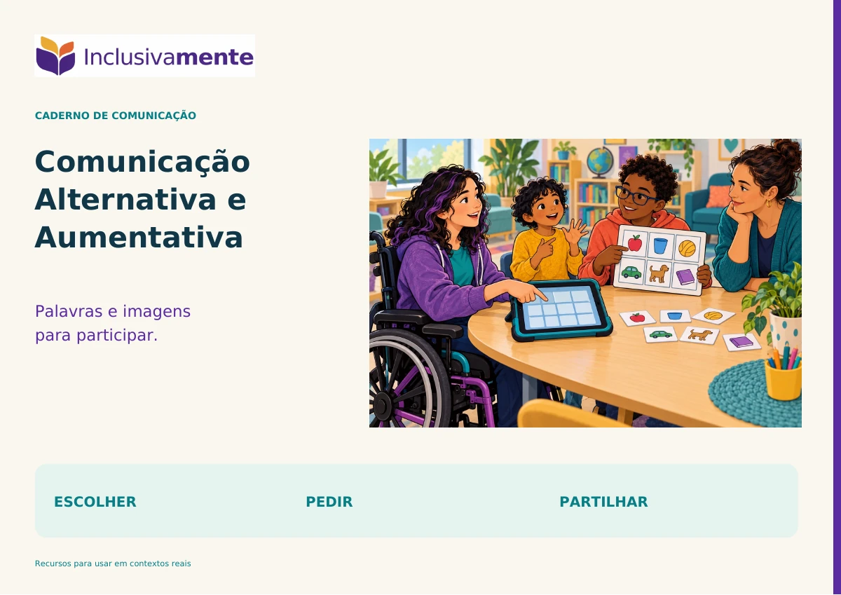 Capa de Caderno de comunicação