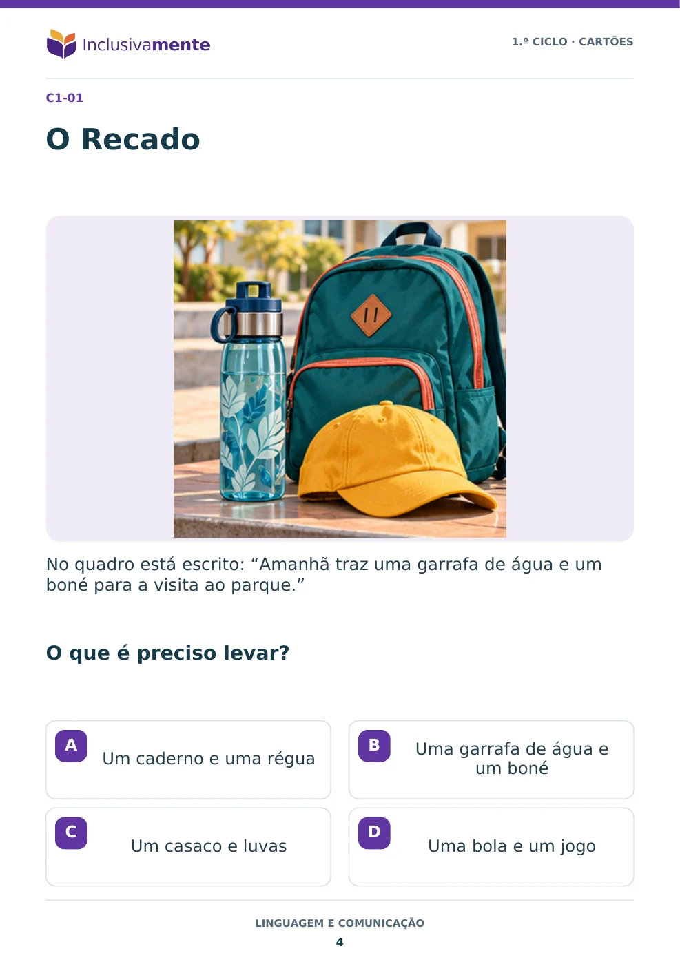 Linguagem e Comunicação — 1.º ciclo