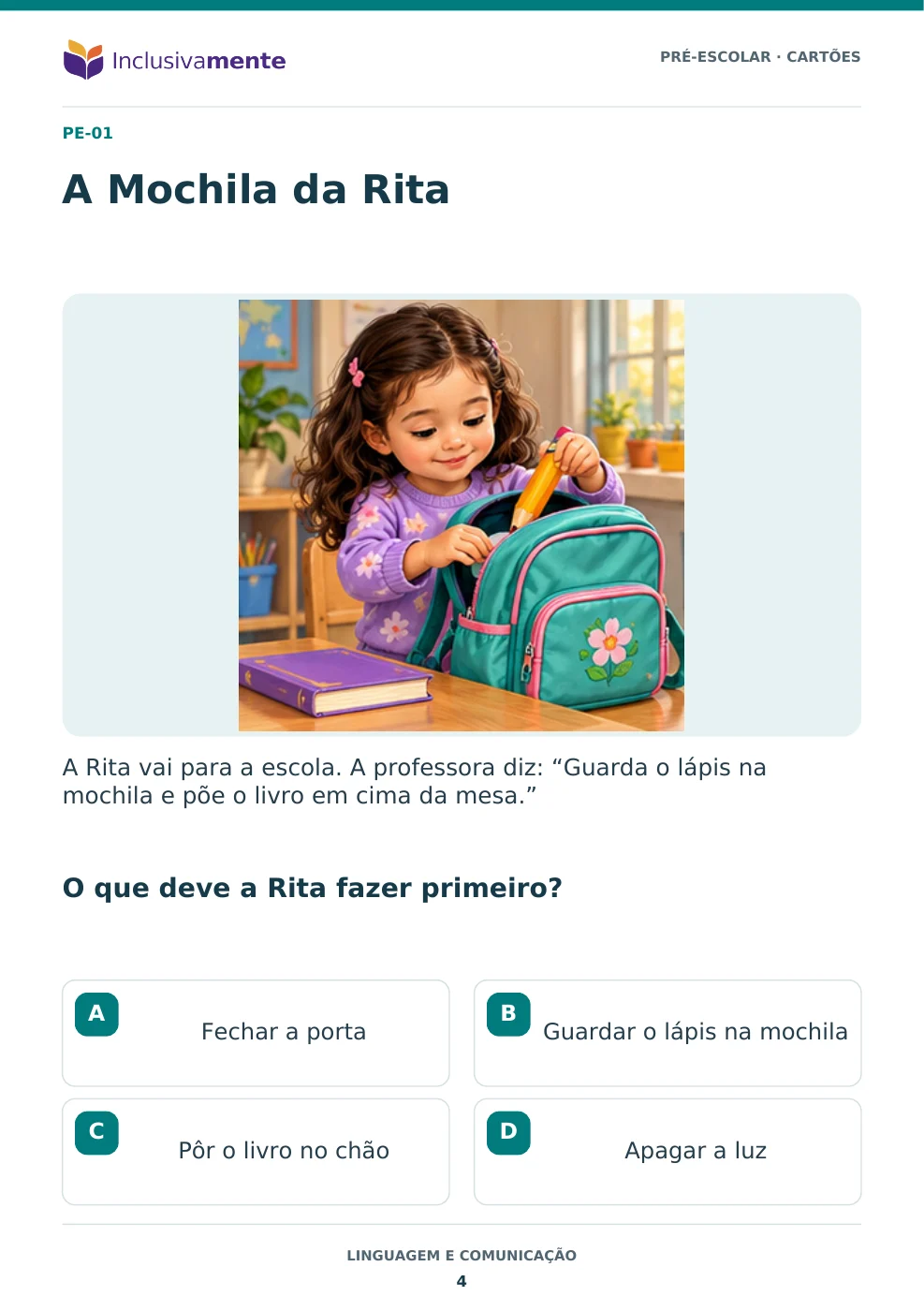 Linguagem e Comunicação — Pré-escolar