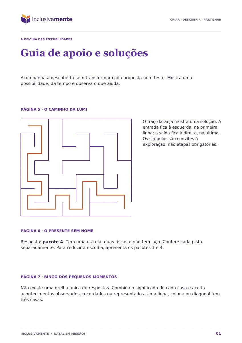 Capa de Guia de apoio e soluções