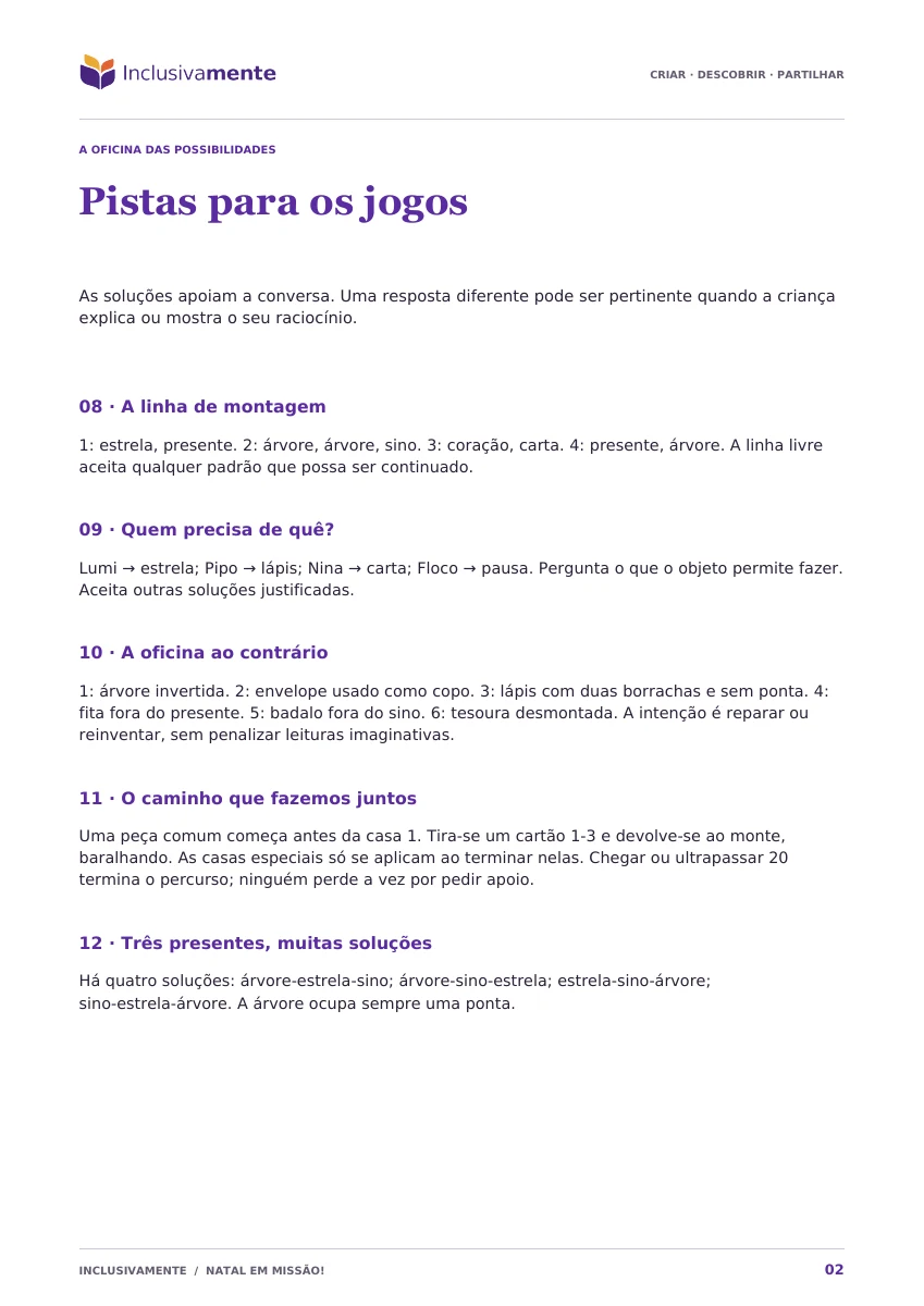 Guia de apoio e soluções