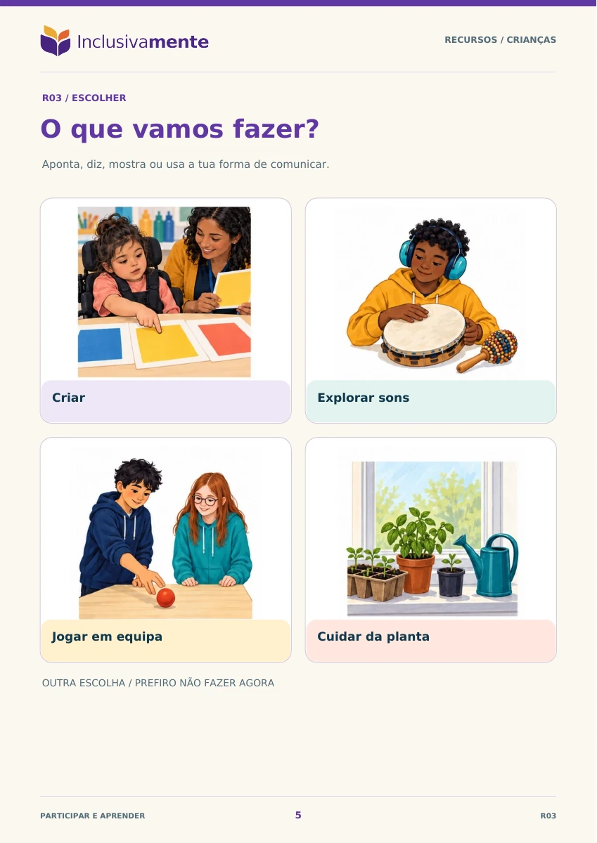 Recursos e respostas visuais