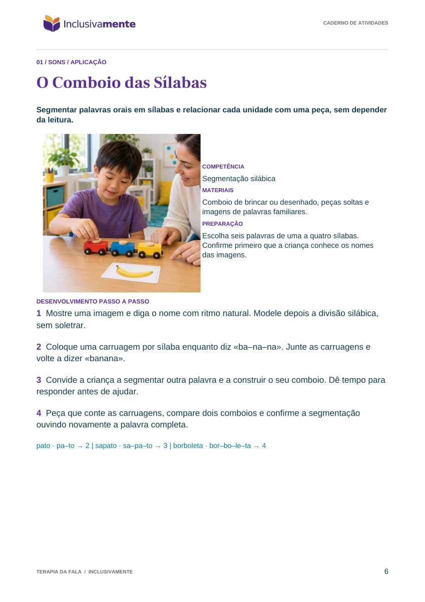 Caderno de atividades