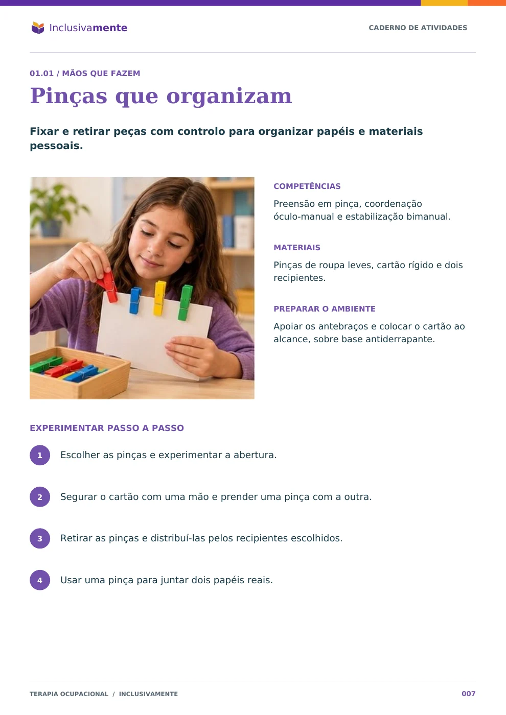 Caderno de atividades